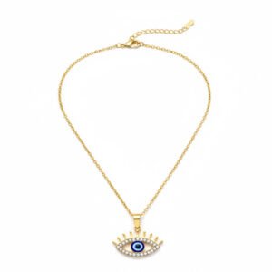 anti-tarnish evil eye necklace