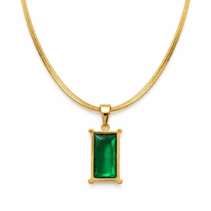 Emerald Green Rectangle Pendant