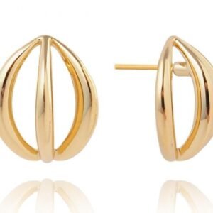 half round stud earrings