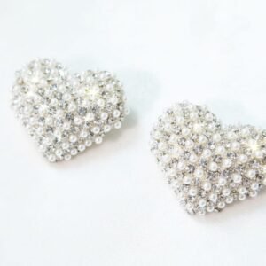 pearl and crystal stud earrings